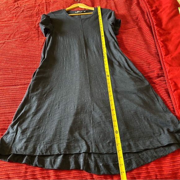 Chico’s Seamed Cotton Slub T-Shirt Dress Navy Blue. Size 4/Chicos 0. - Picture 10 of 13